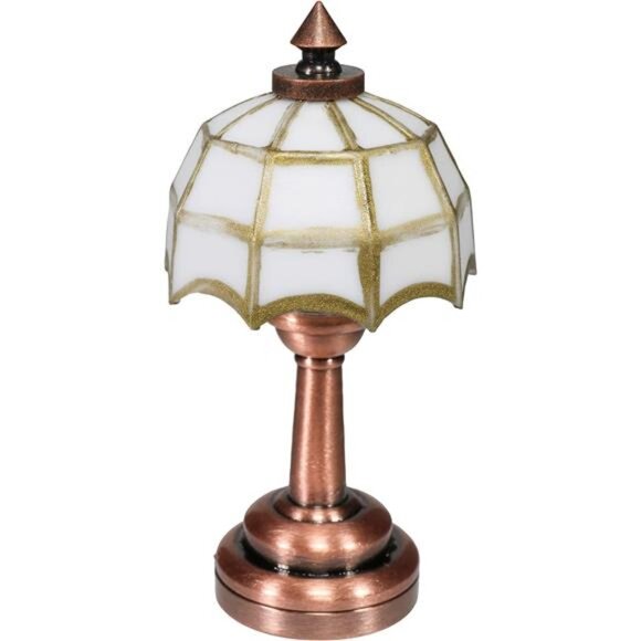 Miniature Dollhouse Table Lamp LED Light Battery Operated Furniture Accessory - Picture 4 of 7